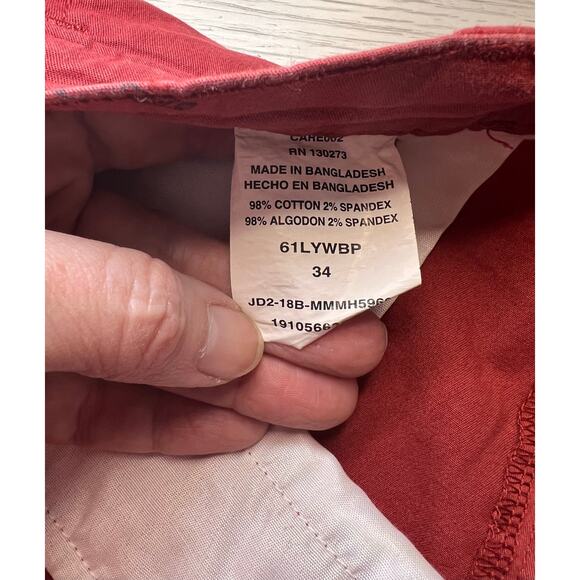 Wrangler men’s rust red beer bottle brushed cotton‎ casual shorts. Size 34. - Picture 7 of 8